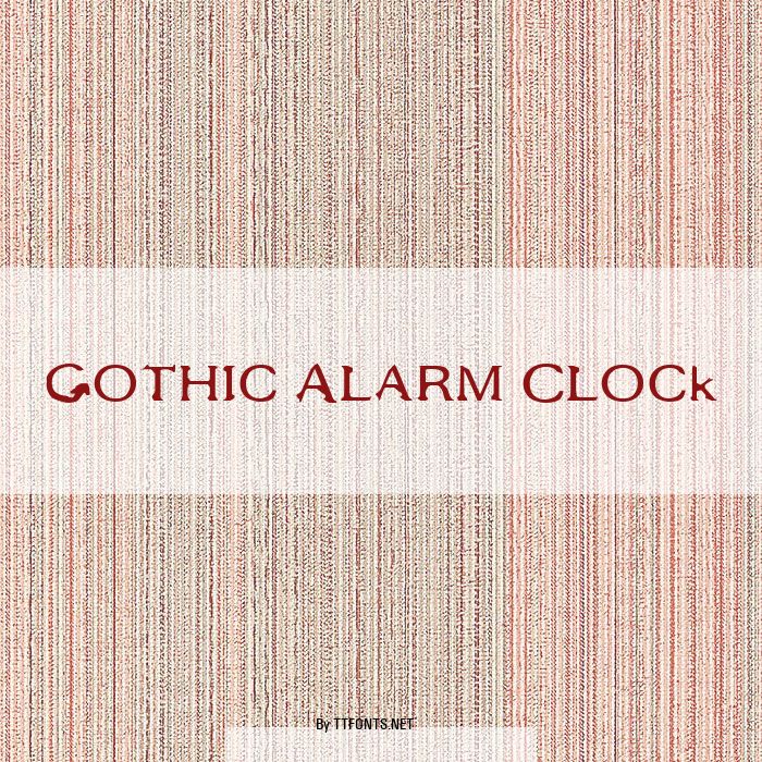 Gothic Alarm Clock example